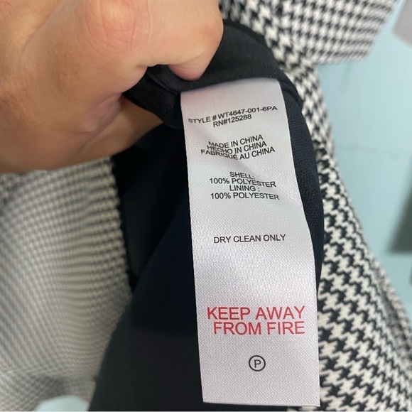 Jason‎ Wu Houndstooth Blazer Wrap Mini Dress Sz Small Black Creme - Picture 4 of 6